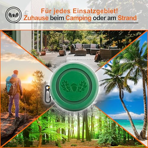 VON STEINEICH® Automatische Camping Wäscheleine [10m] Aufroll-Automatik | Ausziehbar & Unzerreißbar | Extrem kompakt, leicht und robust | Outdoor Wäscheleine