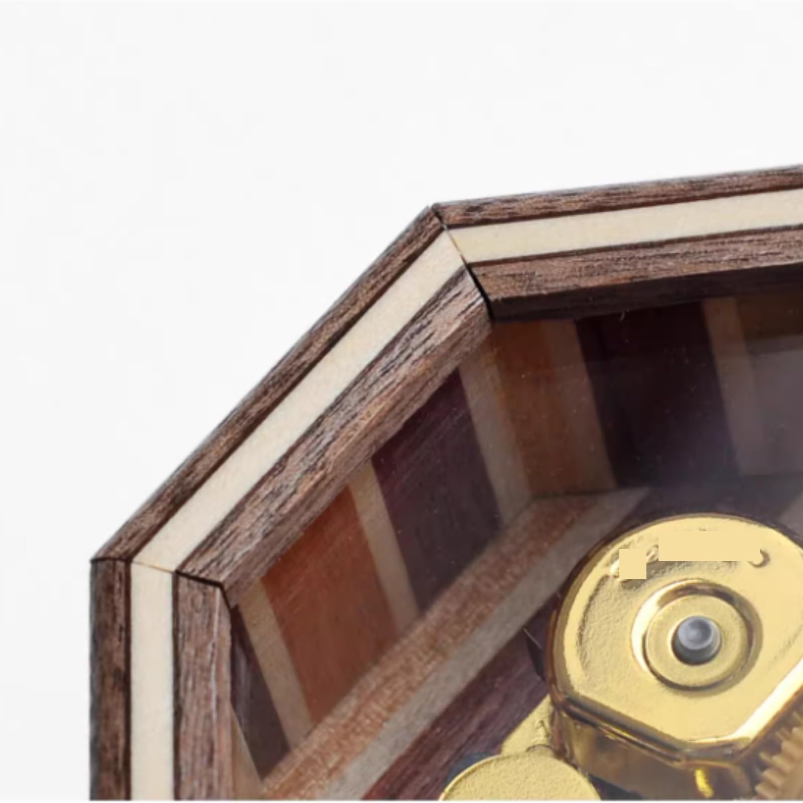 Caja De Música Decorativa Caja De Música Octogonal Madera, Fonógrafo Cuerda Visual Hecho A Mano Recuerdo Musical