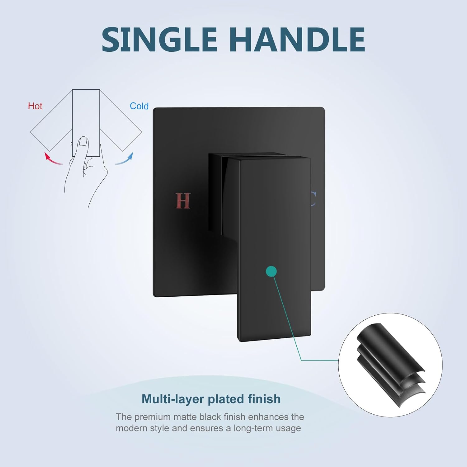 Aolemi Wall Mount Bathroom Faucet Wall Mounted Bathtub Faucet Single Handle Tub Filler with Rotating Spout Brass Rough-in Valve Included,Matte Black