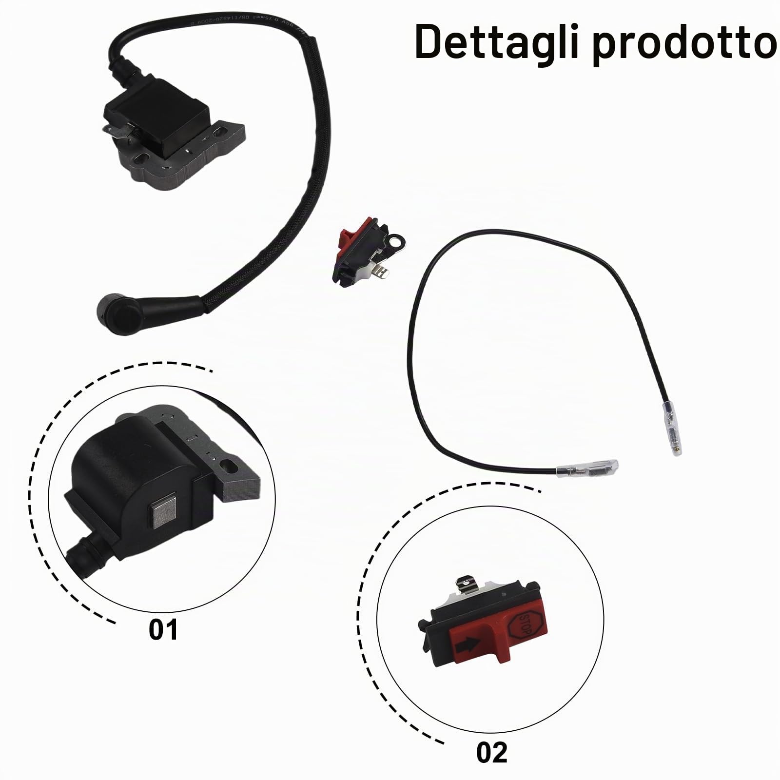 Per bobina di accensione per 50 51 55 254 257 261 61 268 272 262XP 268XP 272XP W/Switch