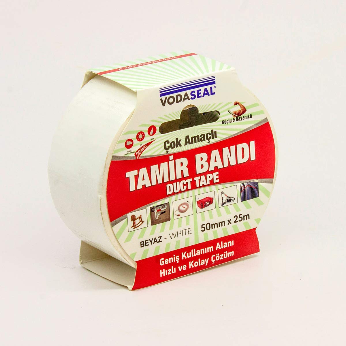 Vodaseal Çok Amaçlı Tamir Bandı, 50Mmx25Mt, Beyaz