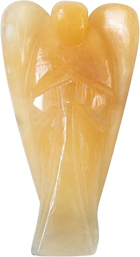 Miniatura 12 de Crocon Figura curativa de ángel de bolsillo de siete chakras, cristales de ángel de la guarda tallados a mano para energía positiva, mini estatua