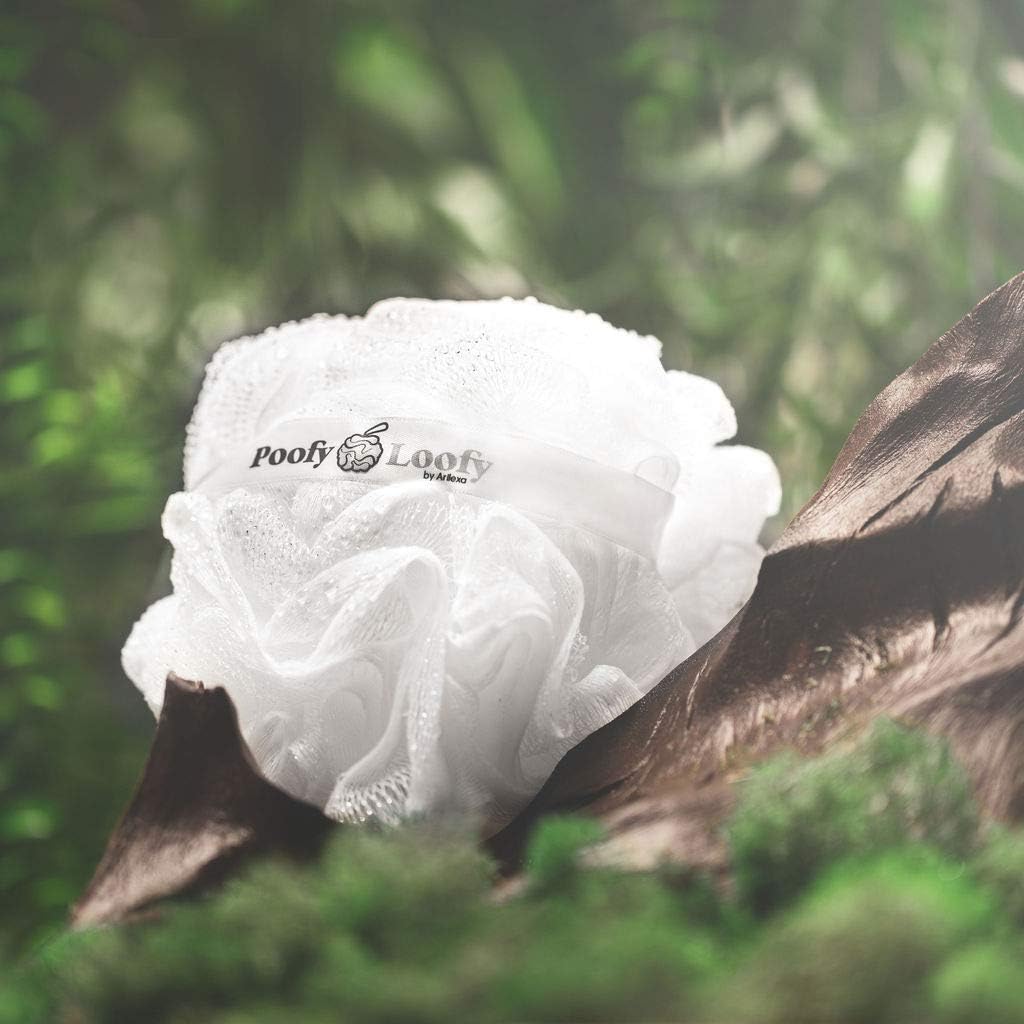 Arilexa 75g Loofah Shower Bath Sponge | Large Shower Ball for Cleaner, Smoother Skin - Long Durability - Easy to Hang & Use - Exfoliate Skin Body Wash, 4 Colors : Beauty & Personal Care