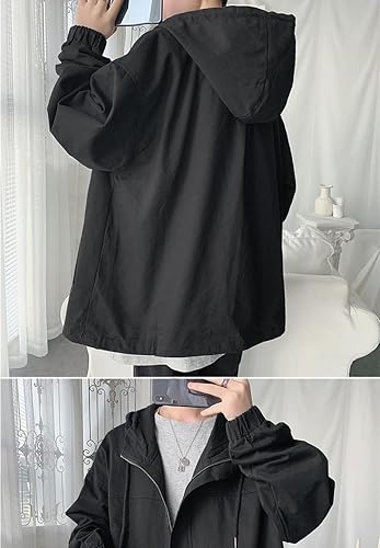 Acubi Grunge Women's Drop Shoulder Hoodies Harajuku Y2k Zip Up Oversized Winter Warm Tops Punk Clothes with Pockets