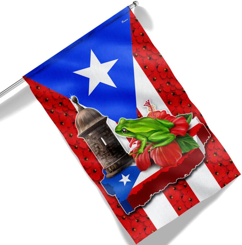 FLAGWIX Coqui Frog Puerto Rico Flag TPT1042F, House Flag (29.5" x 39.5") - Flags Premium High Density Polyethylene, Decorative Indoor Outdoor Flag
