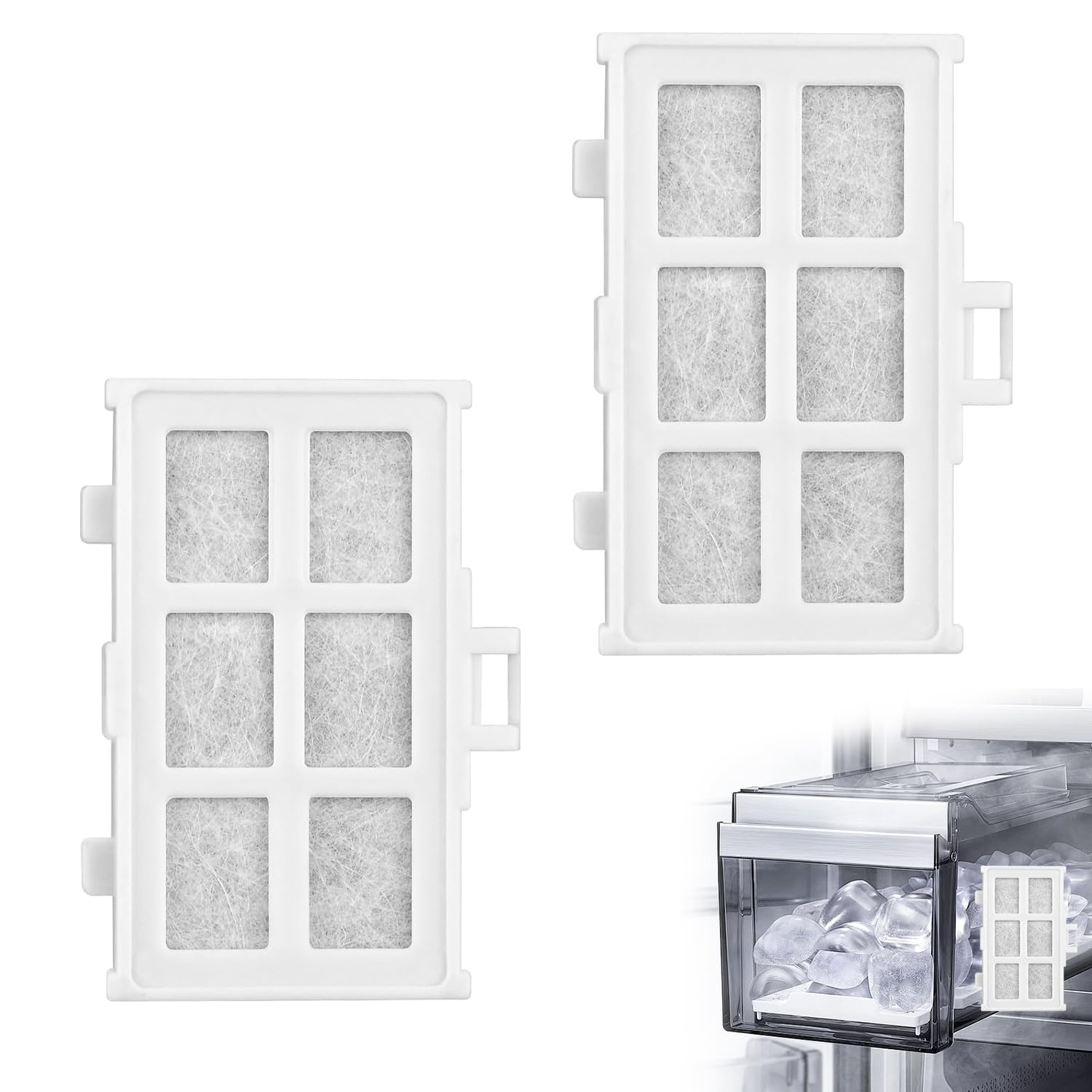 【Drawheart】日立用 製氷機 フィルター 2個入り RJK-30 日立 冷蔵庫 製氷機 フィルター 无味 抗菌 兼容品 R-382SP /R-382SPL/ R-41EPAM /R-447/R-CS44MVP2 /R-CS44MVP2L /R-CS44PAM /R-CS44PAML /R-G5700D /R-G5700E (2個入り) - 2