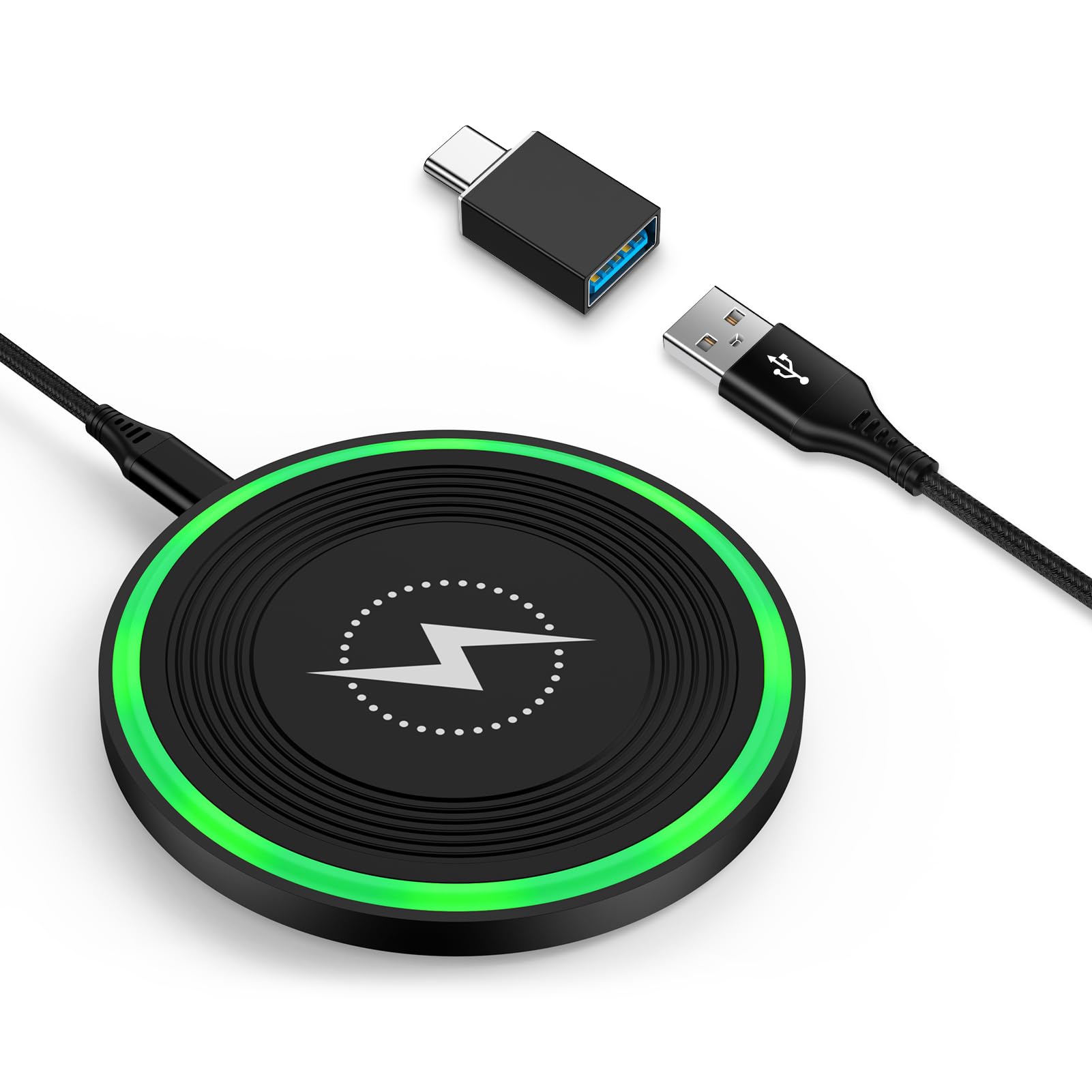 Fast Wireless Charging Pad for Samsung Galaxy S25 S24 FE Plus Ultra S23 S22 Z Fold 7, Moto Razr Plus 2024, Edge 2024, 15W Wireless Charger Android Phone Station for Google Pixel 10 9 pro,iPhone 16 15