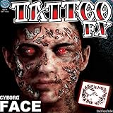 Tinsley Transfers Cyborg Face Temporary Tattoo FX Face Kit