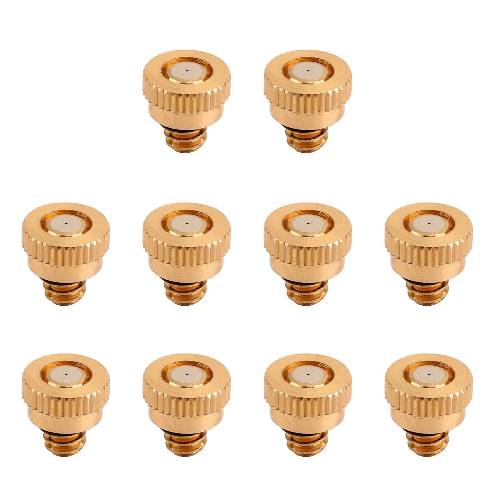 Brass Mister Nozzles 10Pcs Brass Misting Nozzles Water Mister Sprinkle for Cooling System