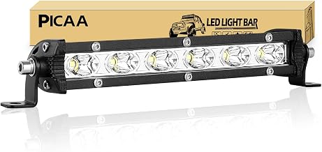 PICAA Super Slim LED Light Bar 7 Inch 22.5 cm 30 W Single Row LED Bar Spot Beam 12V 24V Off Road Car Vehicles 4x4 SUV ATV Truck Tractor