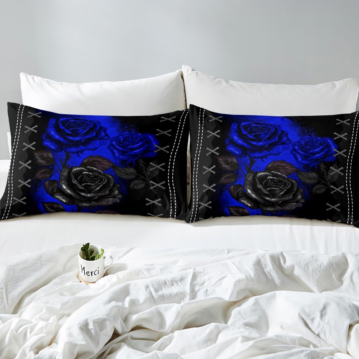 Manfei Roses Duvet Cover Set Single Size - Image 4