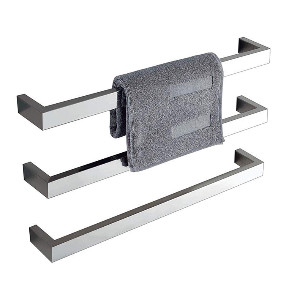 Toallero eléctrico de Pared, radiador toallero calefactado con 3 Varillas, de Acero Inoxidable, para baño, con Alambre Pulido.