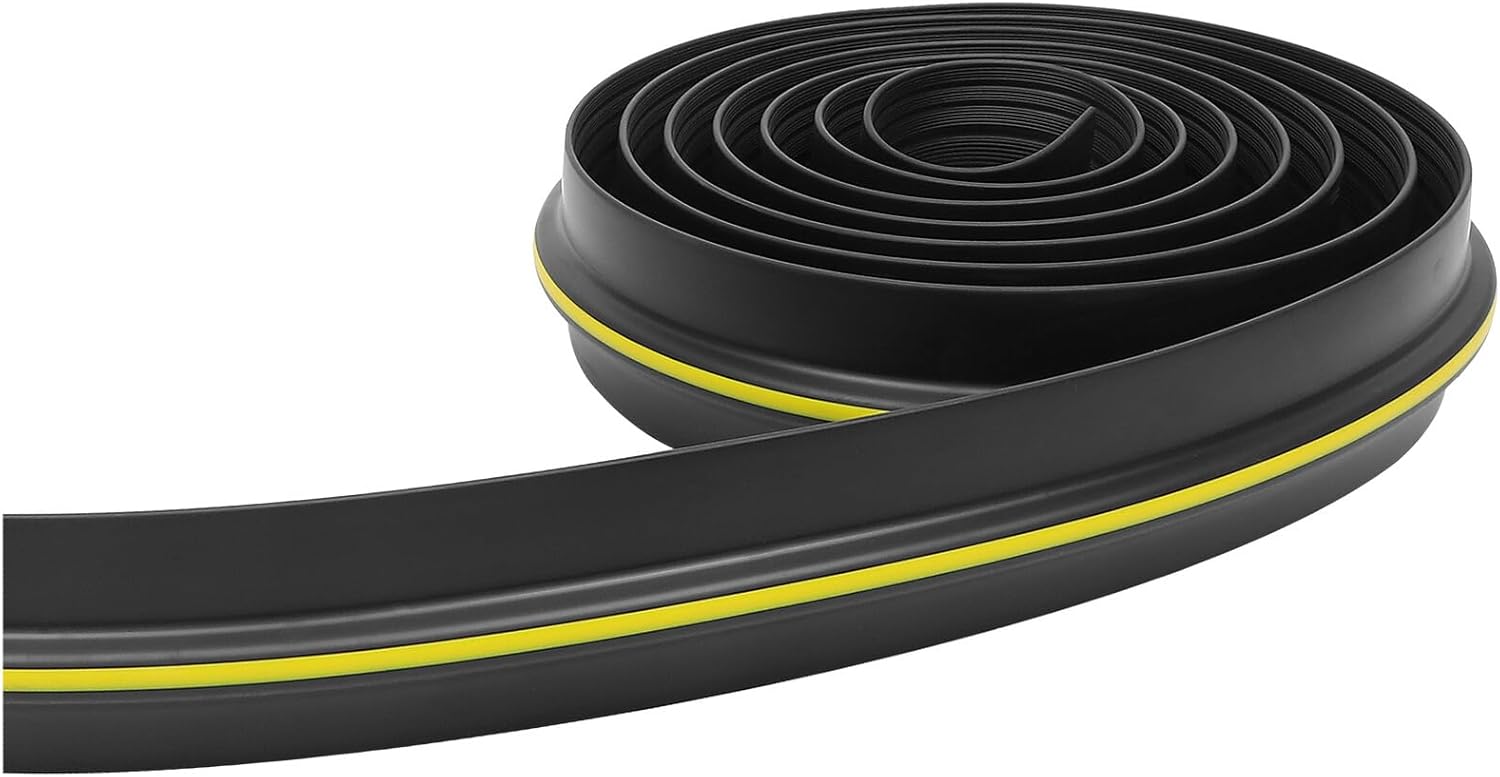 Garage Door Threshold Seal 80x18mm Heavy-Duty Rubber Bottom Seal Strip 5m Weatherproofing Insulation for Garage Floor Protection