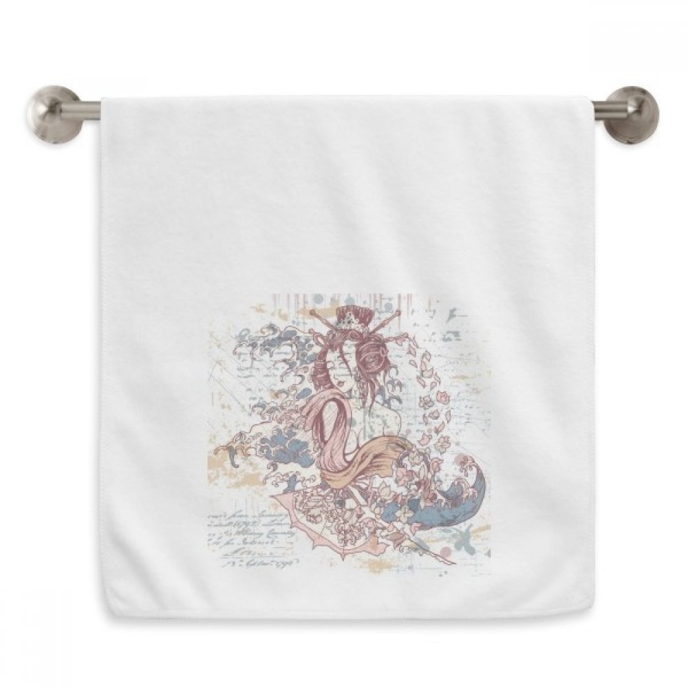 Serviettes Japon Vagues Geisha Kimono 13x29 Pouces Blanc