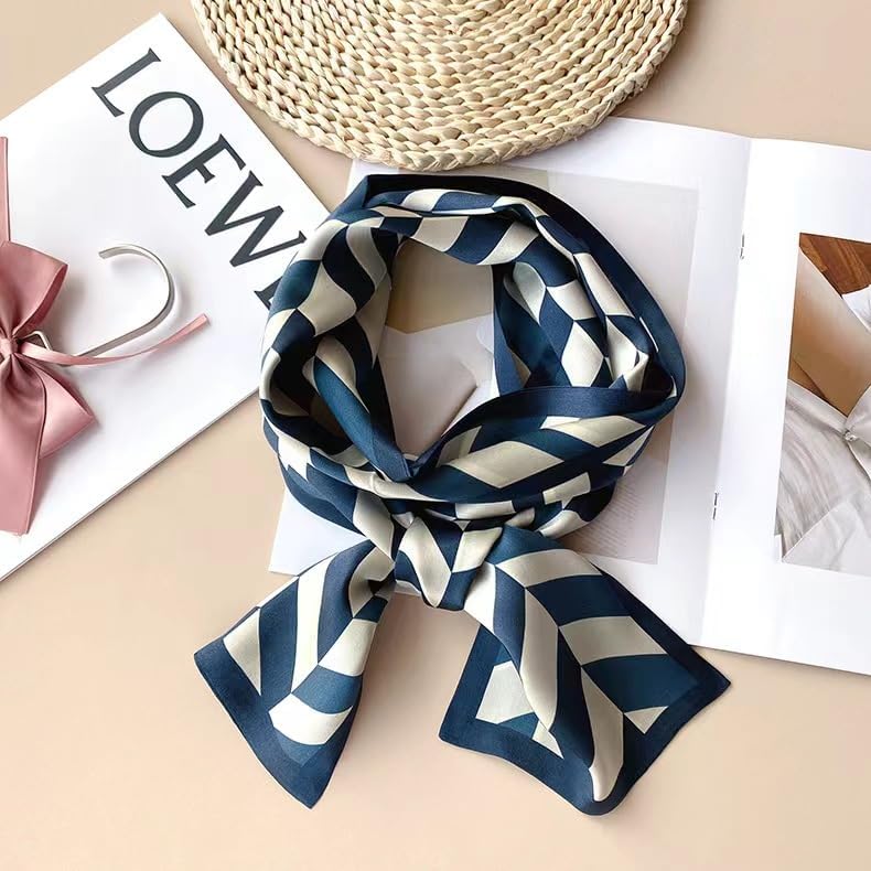 ANDANTINO 100% Silk Scarf for Women 58”*6.3” Long Shawls for Headscarf and Neck- Oblong Hair Wraps with Gift Packed - Image 2