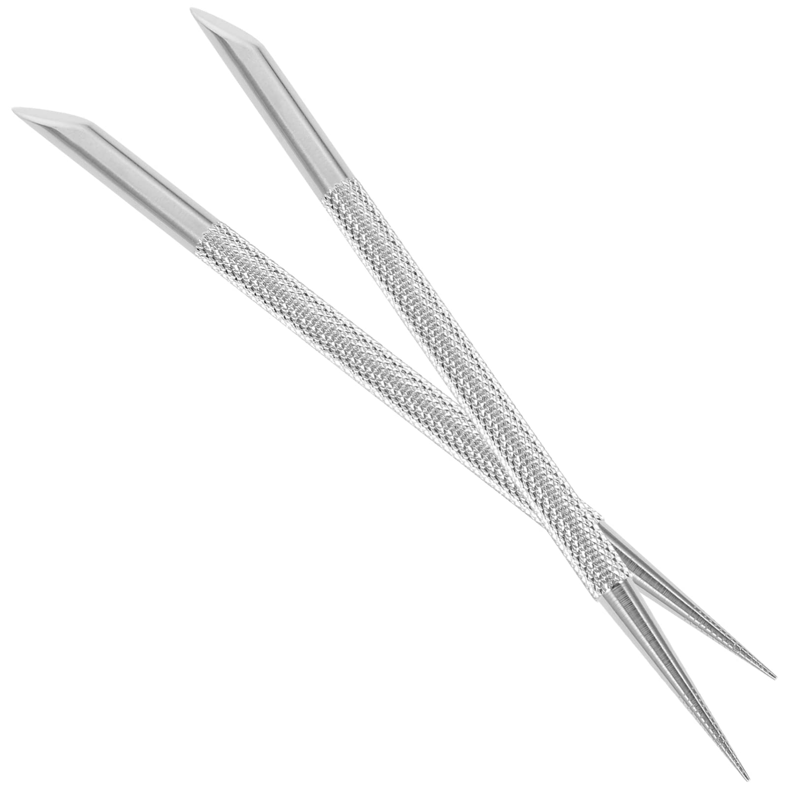 Outanaya 2sets Nail Art Tools Set of Cuticle Tools Pusher Remover and Trimmer Stainless Steel Cuticle Pusher 2pcs*2