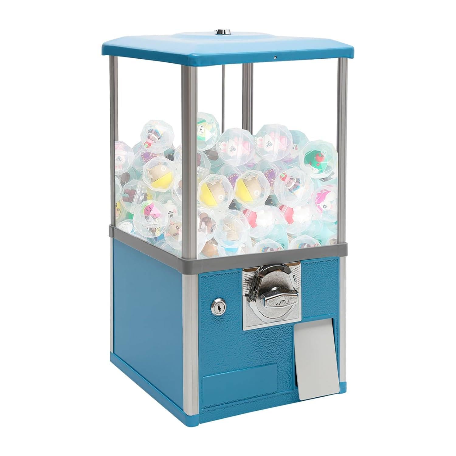 QXIWAOE Vending Machine Candy Vending Machine Commercial Gumball Machine Stable Vending Machine Vending Machine for Playground Vacation Cute Arcade Machine,Blue