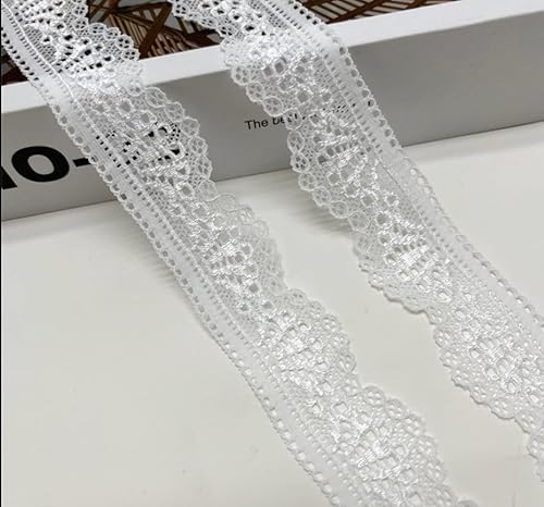 WANYI 5 Yards 3cm Larghezza Pizzo Elasticizzato, Pizzi e Merletti,