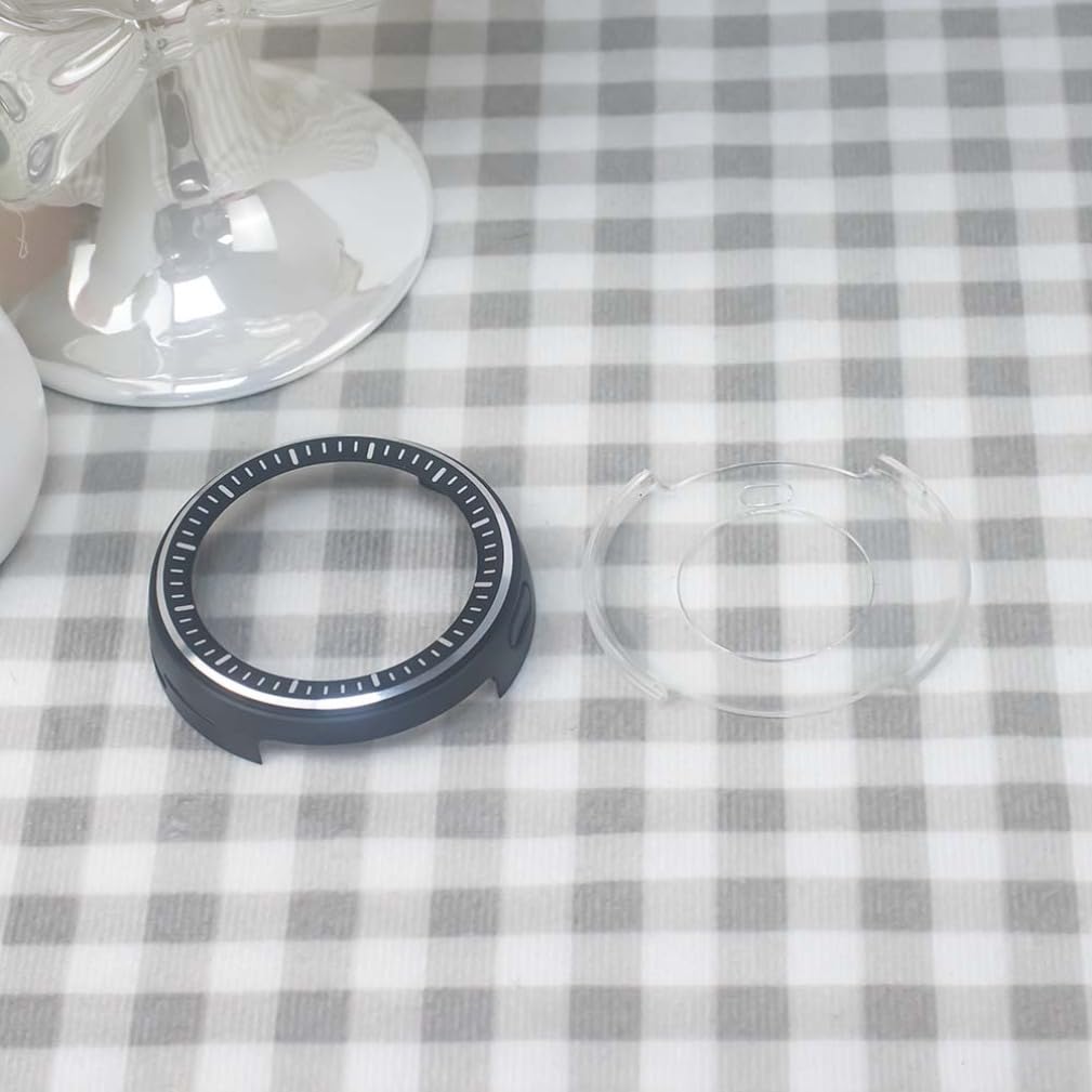 Custodia protettiva in metallo per Amazfit Active Max, telaio in lega di alluminio, antigraffio, antiurto, accessori per la protezione degli orologi (nero)
