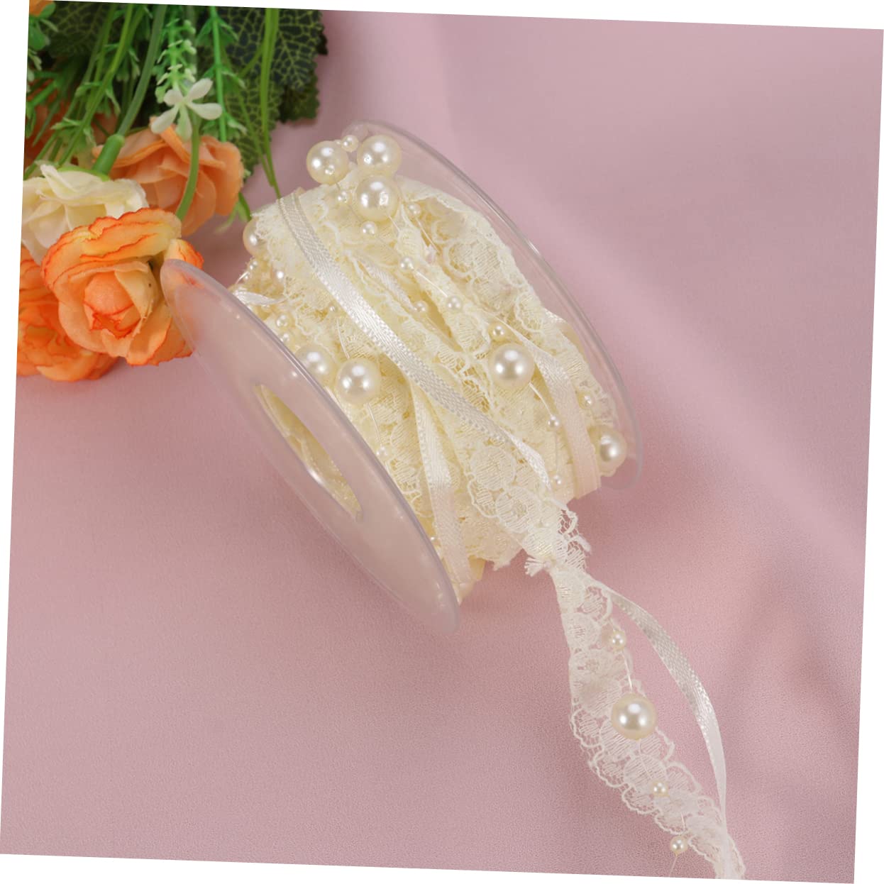 EXCEART 3 Pezzi Di Nastri Di Perline in Organza Di Raso Decorazioni Natalizie A Forma Di Fiocco Di Neve Per Eventi
