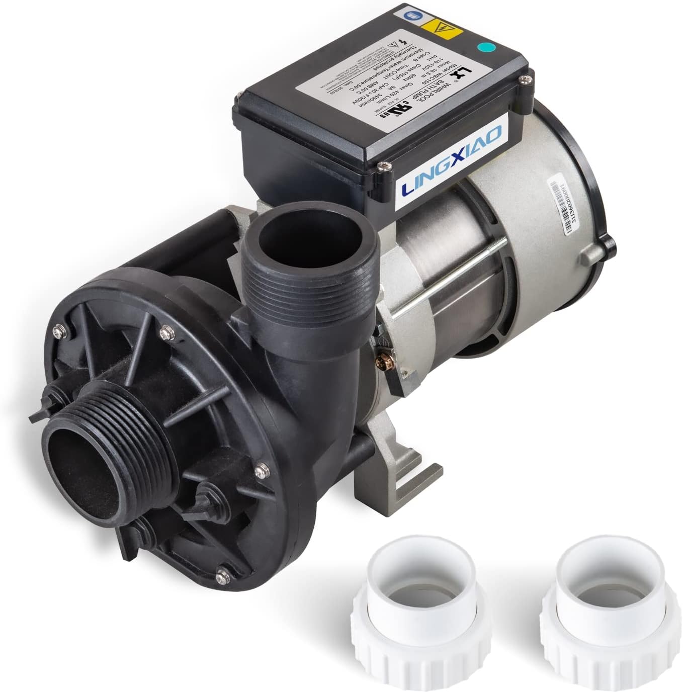 Hot Tub Bath Pump; LX Pump Motor, 110V, 9Amps, 1.5" Port, 116GPM Flow Rate (Model: WBC150)