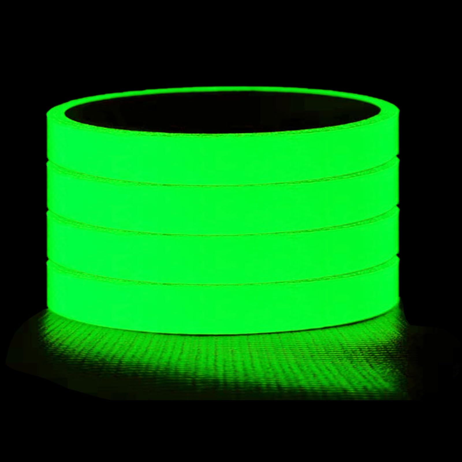 CAIJ 4 rotoli di nastro fluorescente per esterni, Glow in the Dark 5 m x 30 mm, striscia luminosa luminosa per vestiti, adesivi fluorescenti per scale, pareti e feste
