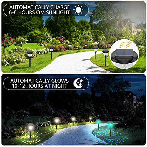 Goideal Solar Pathway Lights, 2 Pack Solar Outdoor Path Lights Waterproof, Warm White/Color Changing Led Solar Powered Lights, Landscape Lights For Walkway Yard Lawn Backyard Driveway #TOP3