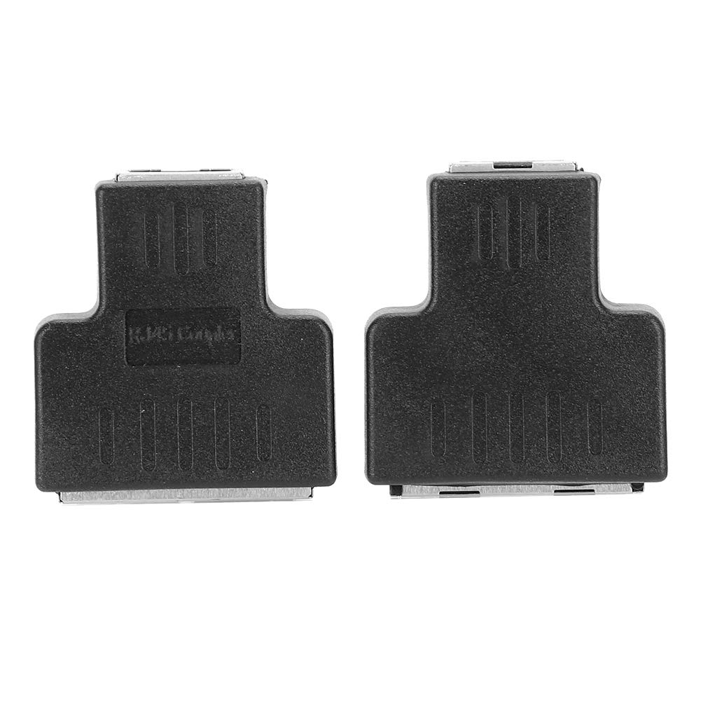 Przedłużacz do Kabli Splitter, Yctze Adapter do Kabla Ethernet 1in 2out RJ45 Złącze żeńskie Przedłużacz Kabla Splitter (Czarny)