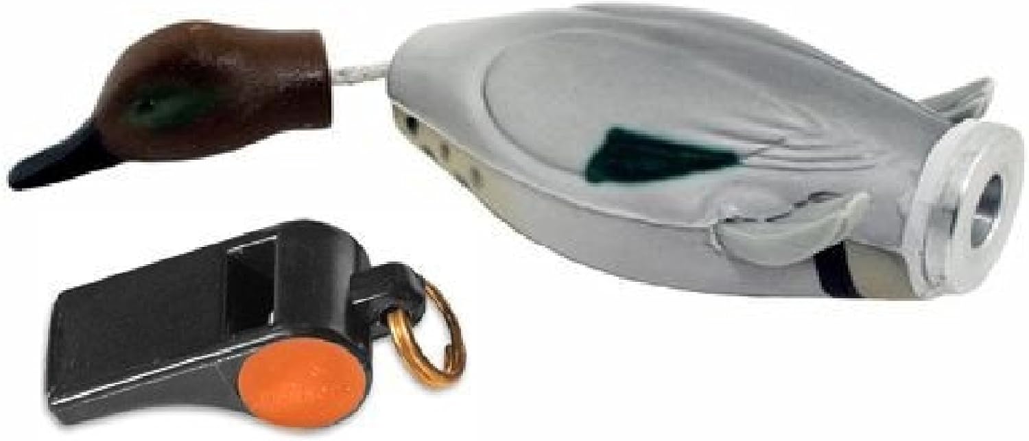 Dokken Greenwing Teal Launcher Dummy and Pro Dog Training Whistle for Shed Hunting Dogs (Black) LD200/W100B