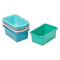 Vista 15 de ECR4Kids Cubo de almacenamiento frontal con cucharada, organización multiusos, surtido, 5 piezas