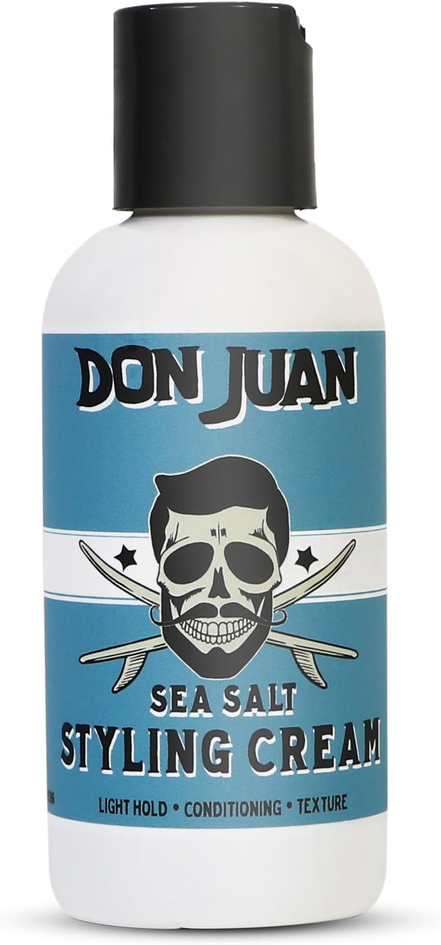 Don Juan Sea Salt Hair Styling Cream | Light Hold | Conditions and Adds Volume and Texture To Hair | Natural Ingredients | Surf Wax Scent, 4 fl oz