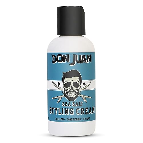 Don Juan Crema para peinar el cabello con sal marina, sujeción ligera, acondiciona y añade volumen y textura al cabello, ingredientes naturales,