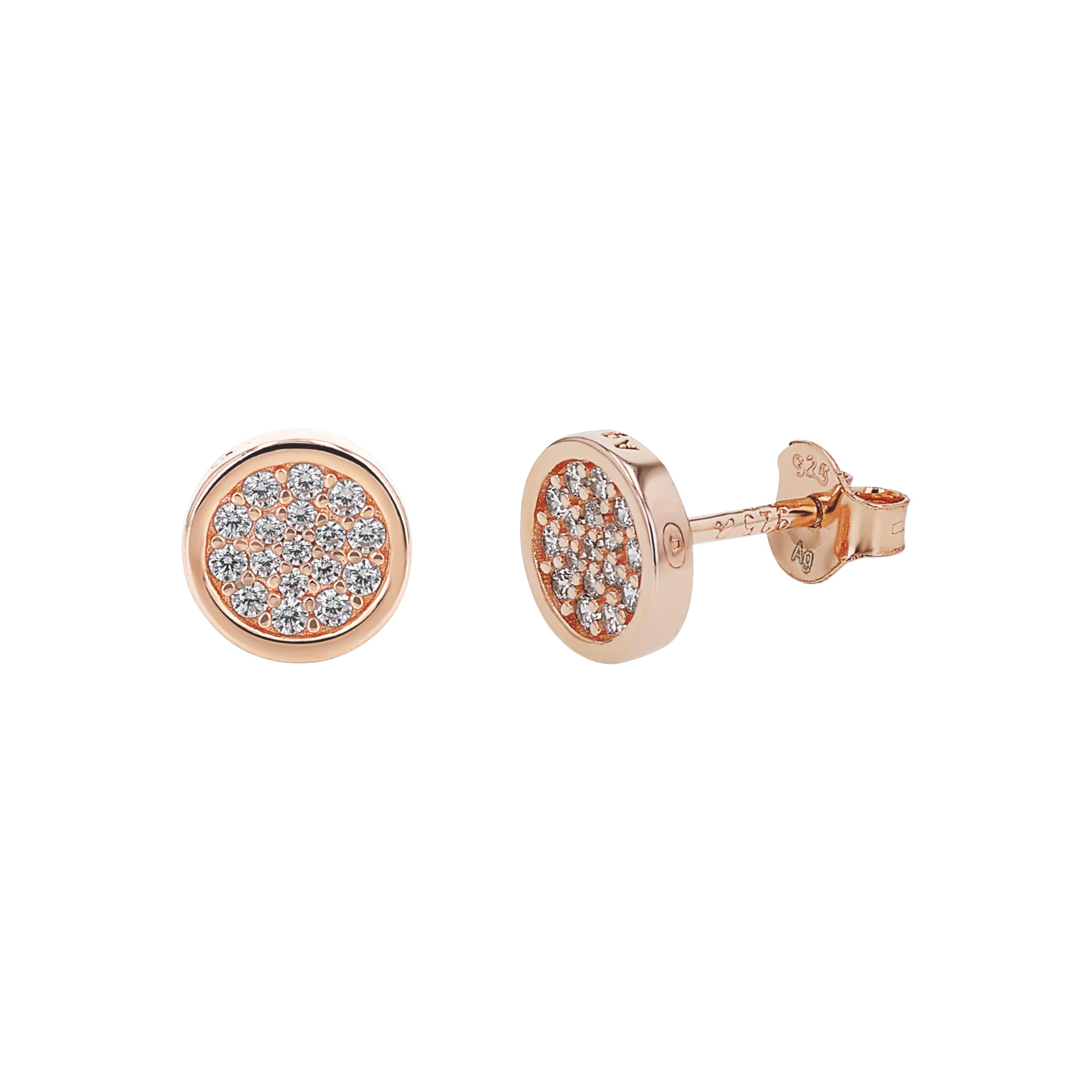 TOM TAILOR - Damen Ohrringe 925 Silber - mit Zirkonia Stein - Kreis Ohrstecker