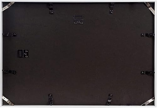 Miniatura 2 de Frametory, Marco de fotos de aluminio de 18 x 24 pulgadas, parte delantera de cristal real, para fotos de 18 x 24 pulgadas, para pared, marco de