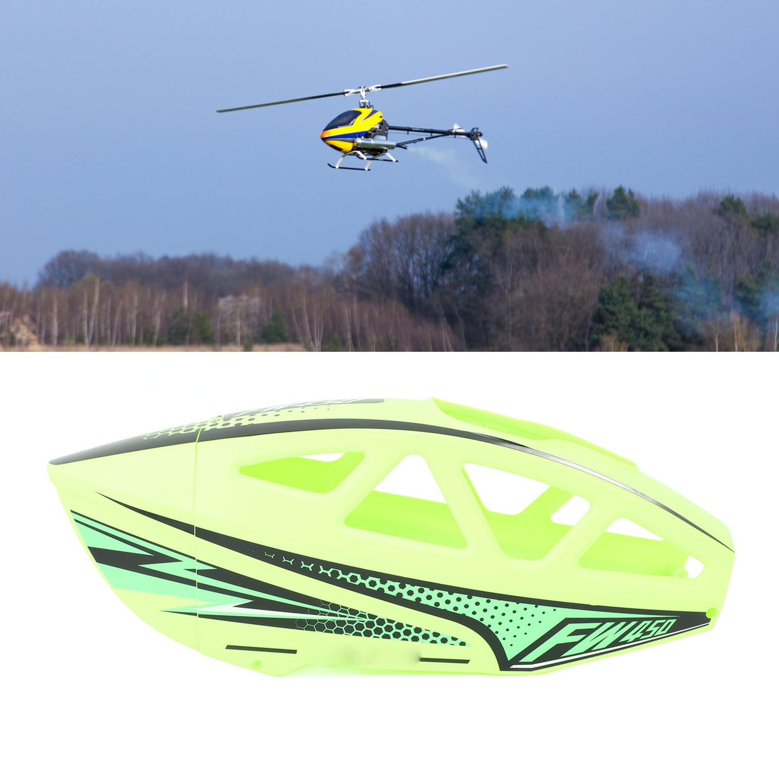 Daszek do Helikoptera RC, Osłona Ochronna Baldachimu RC do Helikoptera RC Flywing FW450 V3 (2)