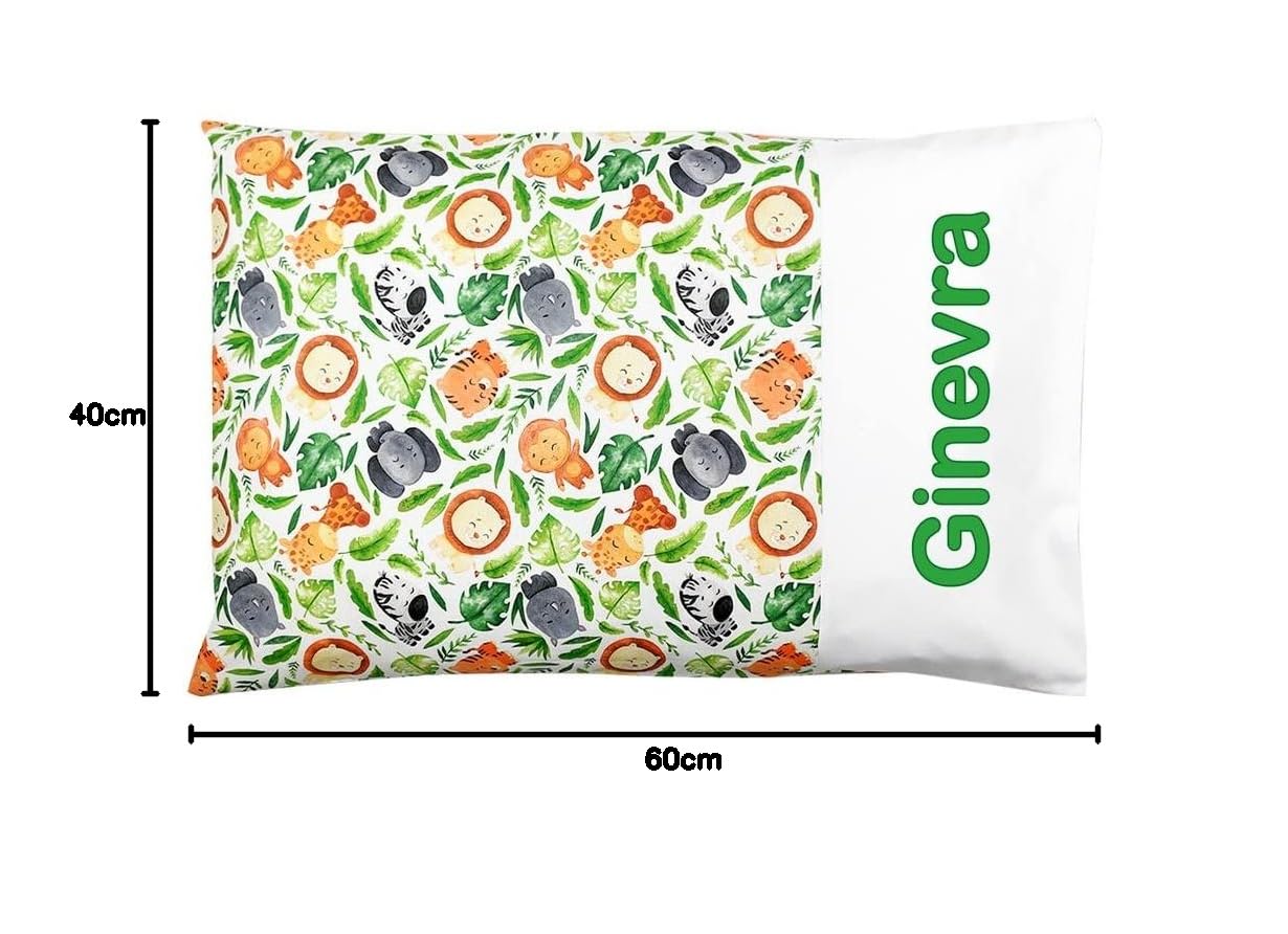 Poduszka personalizowana z imieniem dla dziecka 40x60 cm, wzór Dżungla, idealny prezent
