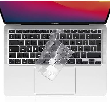 Macbook Air 13.6 M2 A2681 / M3 A3113 / M4 A3240 ile Uyumlu T rk e Q Klavye Koruyucu,  effaf Silikon