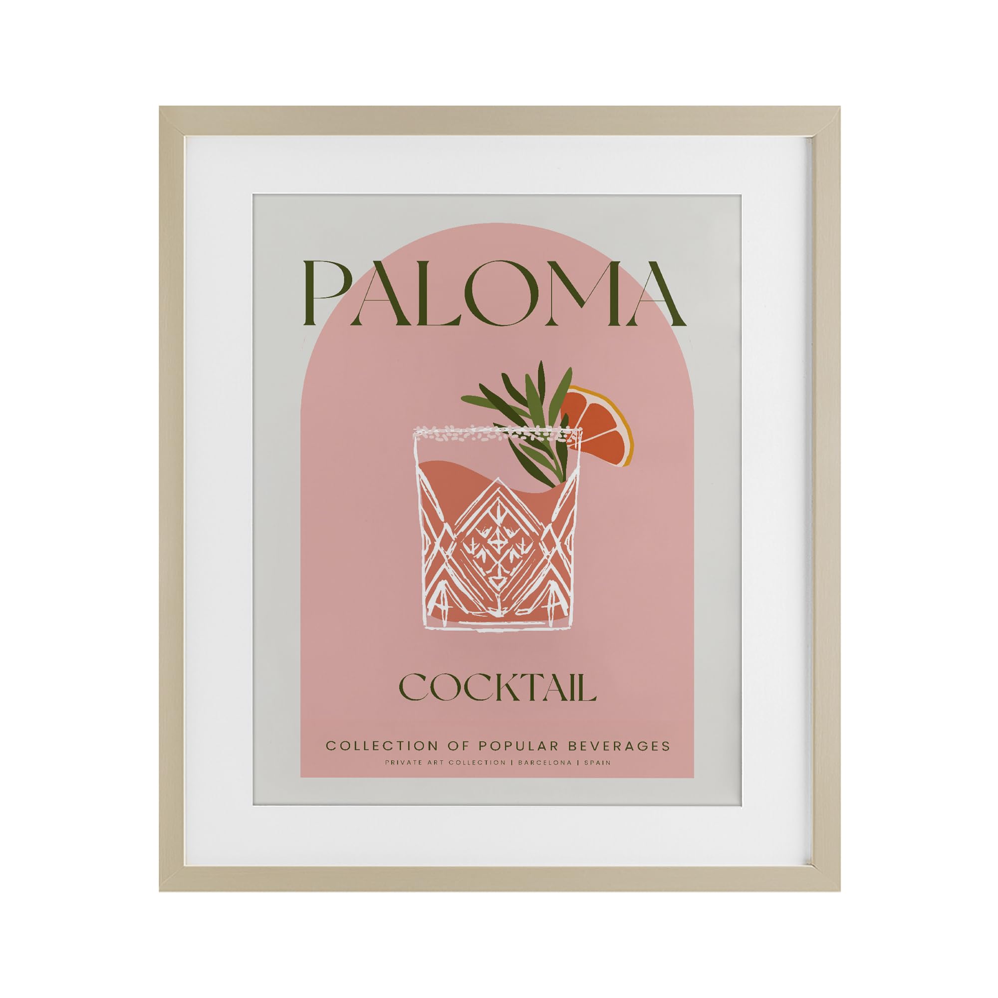 Affiche encadrée Paloma par Lil' Rue sous verre Stupell Industries 40x33 cm