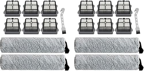 2 Set Brush Roll and Vacuum Filter, Compatible for TINECO IFLOOR, IFLOOR3, Floor One S3 Hardwood Floors Wet Dry Vacuum Cleaner Parts