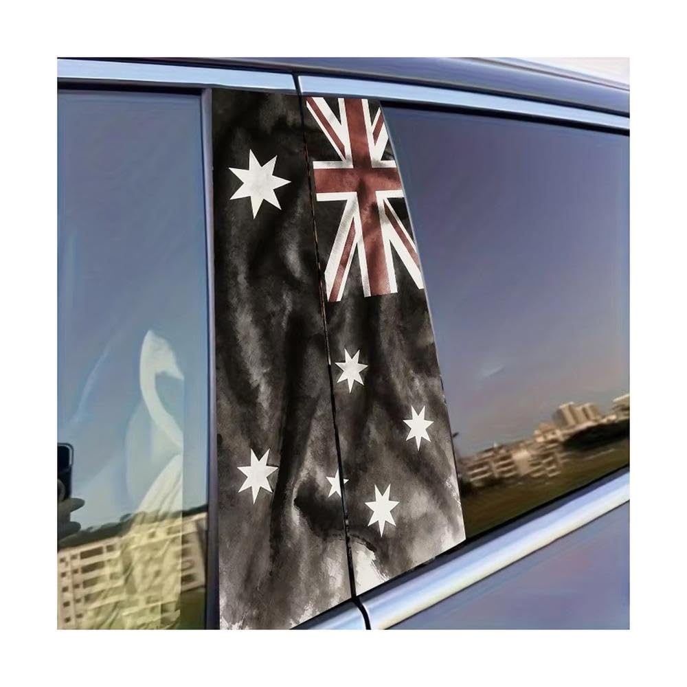 Decorative Items 2pcs Car Center Column Decal Australian Flag Glossy Material Protective Film
