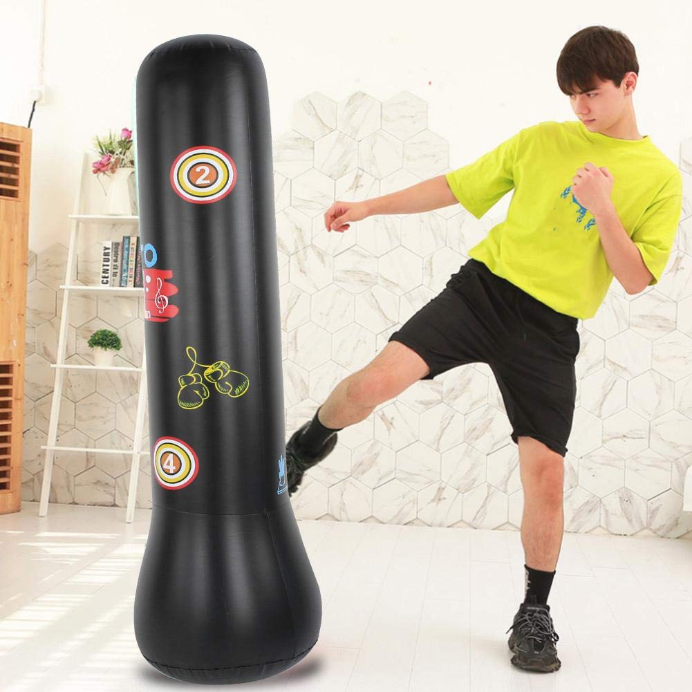 Sacco Da Boxe Gonfiabile 1.5m - Per Allenamento, Fitness E Scarico Stress Per Adulti E Bambini - Foto 3