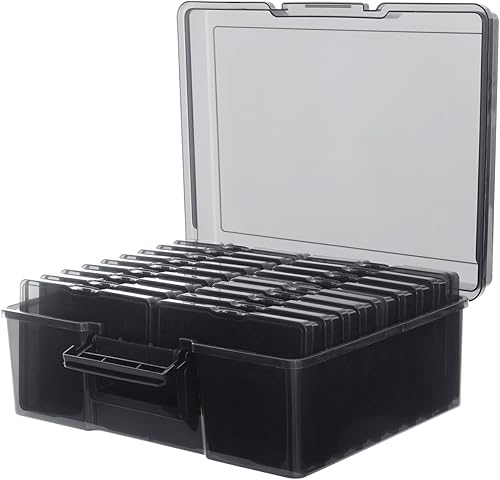 Caja de almacenamiento de fotos de 5 x 7 pulgadas, 18 cajas interiores extra grandes para fotos, cajas de almacenamiento sin ácidos, caja de