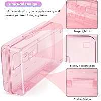 Vista 5 de Caja de lápices de gran capacidad, estuche de plástico para niños, niñas, niños y adultos, caja de almacenamiento de lápices duros con tapa