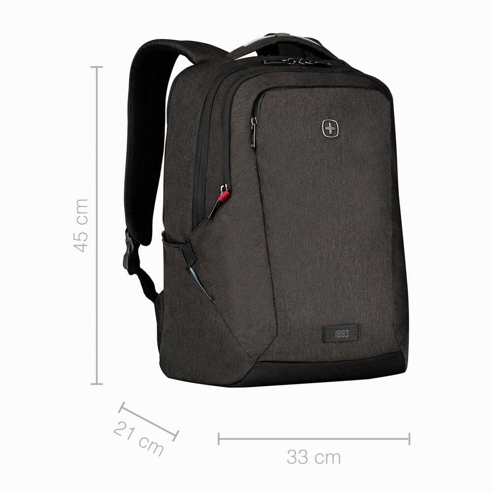 WENGER MX Sac à Dos pour Ordinateur Portable, Tablette Tactile 10 Pouces, Femmes Homme, Affaires Uni École Voyages, Gris
