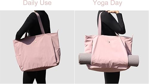 Miniatura 5 de Bolsa para esterilla de yoga ESVAN, bolsa de mano para yoga, bandolera para esterilla de yoga, bolsa de transporte para oficina, yoga, pilates, Aa