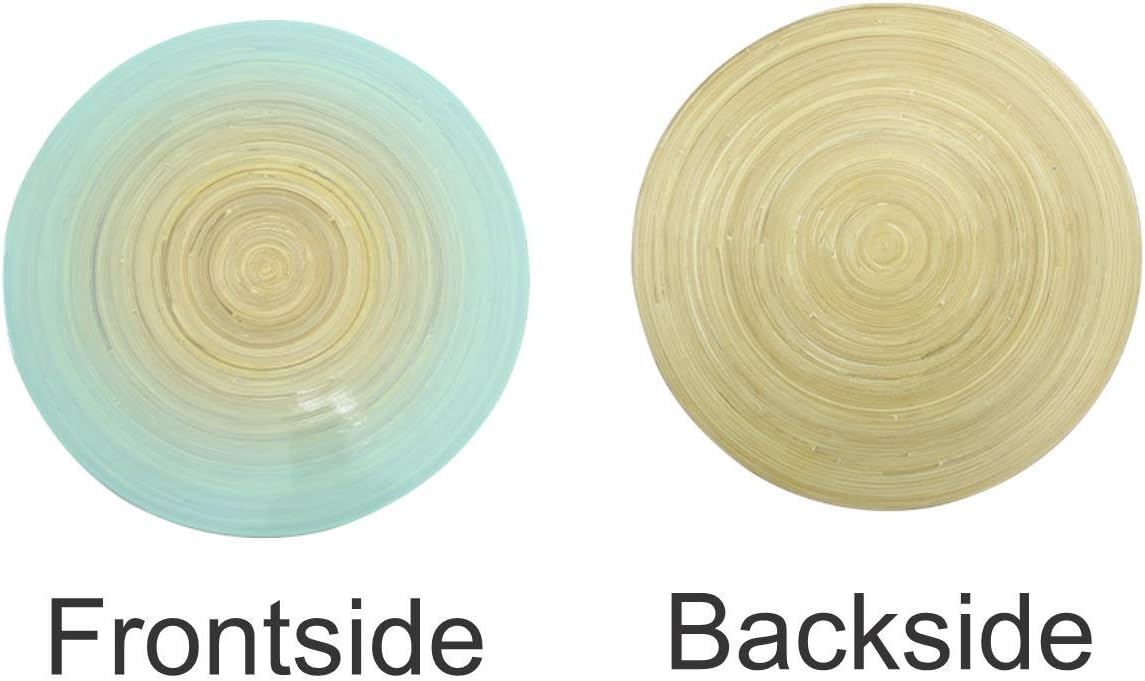 80% оƒƒ Dіѕсоunt Large Round Bamboo Placemat Set Of 4 11.8'' | 30cm For Dining Table, Premium Handcrafted Made From Bamboo Eco Friendly, Light And Durable, Beautifully Shaped (Glossy Natural and Turquoise Ombre) Blасk Frіdау - 60% оƒƒ Large Round Bamboo Placemat Set Of 4 11.8'' | 30cm For Dining Table, Premium Handcrafted Made From Bamboo Eco Friendly, Light And Durable, Beautifully Shaped (Glossy Natural and Turquoise Ombre)
