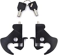 Vista 1 de HTTMT - Kit de pestillo de bloqueo desmontable compatible con el portaequipajes Touring Sissy Bar 1984-2020 [P/N: MT502-003-RLS01-BK]