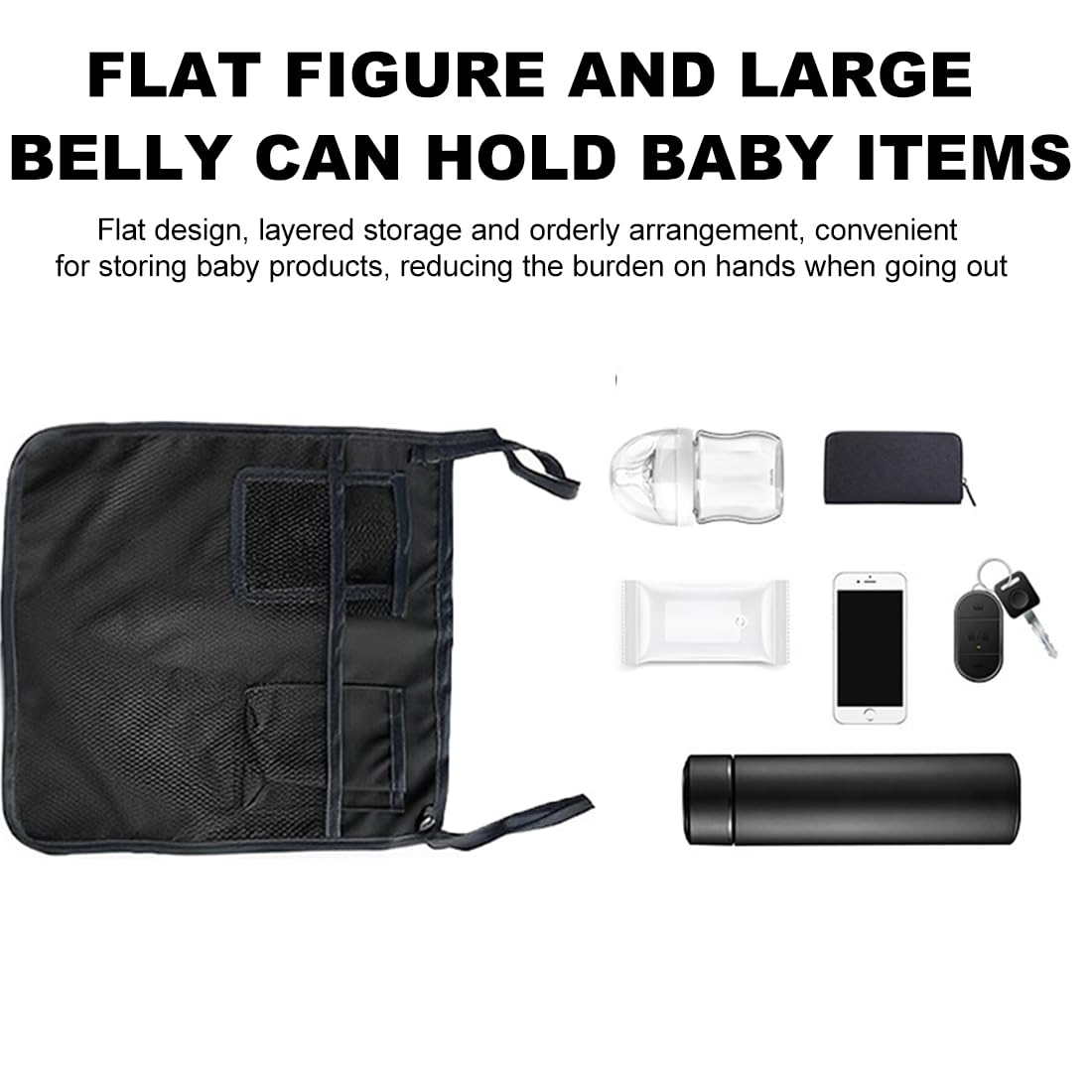 Organizer Universale per Passeggino, Borsa Per Passeggino, Borsa Portaoggetti Sospesa in Rete, Borsa Passeggino Grande, Borsa Organizer Universale