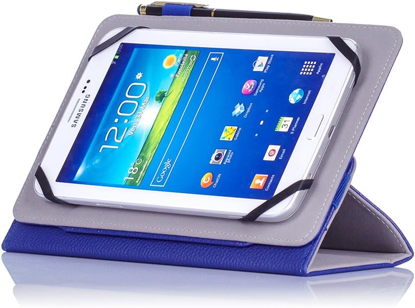 ProCase Universal 360 Rotating Stand Folio Case Cover for 7-8 inch Tablet Dragon Touch, Chromo Inc, ProntoTec, NeuTab, Nextbook, Tagital, Alldaymall, iRulu, RCA, iView Android Tablet (Navy Blue)