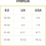 Caterpillar 6 pairs Men's Work Socks Accident Prevention Reinforced on Heel and Toe with Reinforced Weft CAT Yarn of Excellent Quality Cotton Sponge (Black, 6-11) - 5